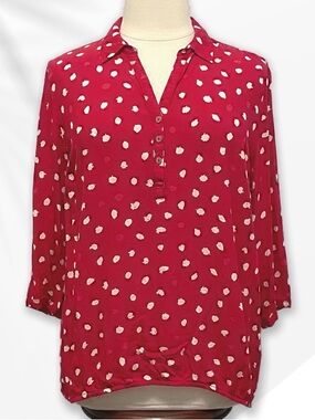 Cecil Red & White Women's Blouse XL